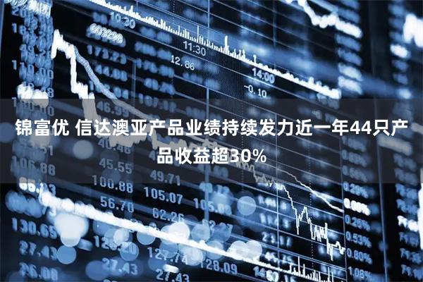 锦富优 信达澳亚产品业绩持续发力近一年44只产品收益超30%